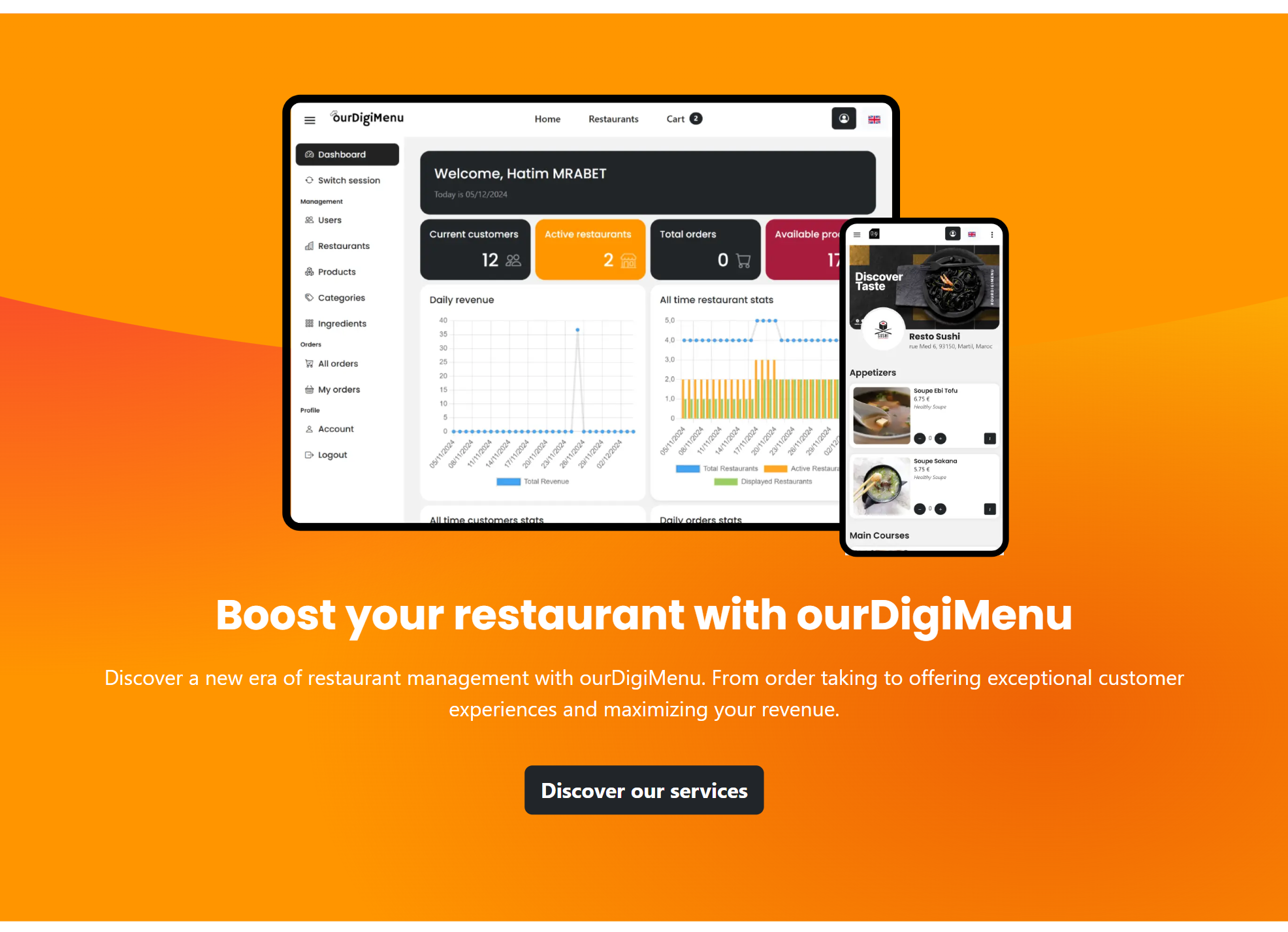ourDigiMenu - Digital Menus for Restaurants, Cafes & Bars